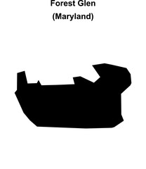 Forest Glen (Maryland) blank outline map
