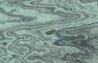 High-Resolution Aerial View of Ice Formations