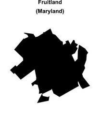 Fruitland (Maryland) blank outline map