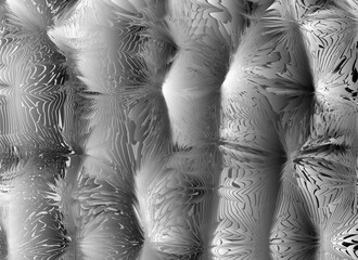 Abstract texture with repeating patterns of lines and bumps. Grey and white colors dominate, creating a three-dimensional and dynamic impression