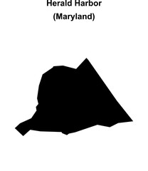 Herald Harbor (Maryland) blank outline map