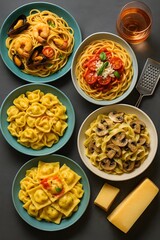 pasta with tomato sauce and basil