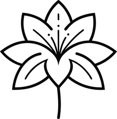 Daylily Outline Icon: Floral Plant

