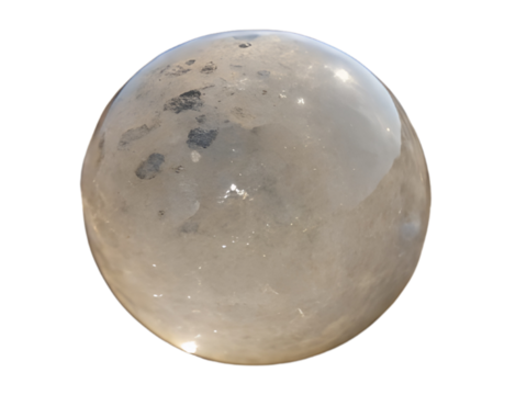 Close-Up of Transparent Glass Sphere Isolated on transparent background, Isolated Png Isolated on transparent background, Isolated Png file, Cut-out, No Background, Isolated object