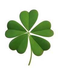 Vibrant Green Four Leaf Clover Symbolizing Good Luck and Fortune