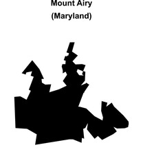 Mount Airy (Maryland) blank outline map