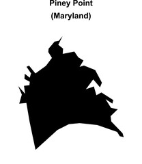 Piney Point (Maryland) blank outline map