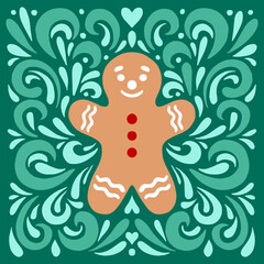 Christmas Vector illustration. Merry Christmas Vector Image.