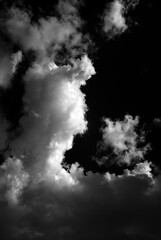Dramatic dark sky and clouds