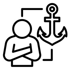 Leadership Anchor  Icon Element For Design	