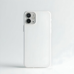 Modern White Phone Case on White Background