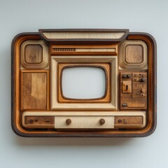 Retro Wooden Television