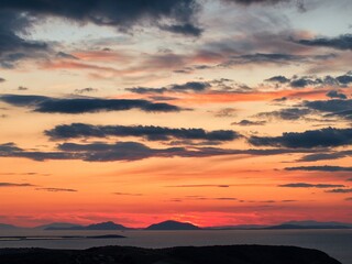 sunset over the sea