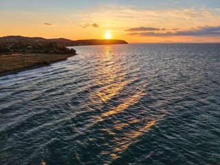 sunset over the sea
