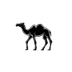 a black silhouette of a camel standing on a white background, icon, logo black, camel, icon, illustration, image, logo, picture, silhouette, stand , Generative art.