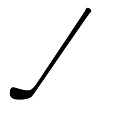 a black silhouette of a hockey stick on a white background black, icon, silhouette, stick , Generative art.