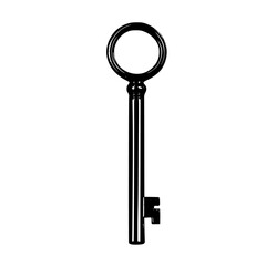 a black silhouette of a key on a white background black, icon, key, silhouette , Generative art.