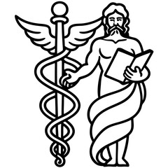 vector illustration of an angel