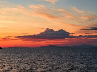 sunset over the sea