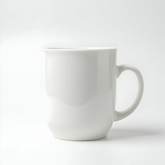 Obraz premium White Ceramic Mug on White Background for Mockup