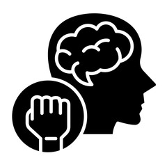 Fortified Mind  Icon Element For Design	