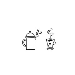 Hand drawn hot drink