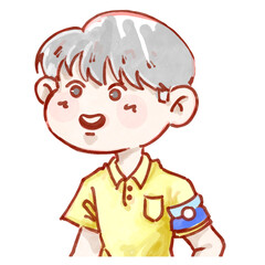 little boy in a cap