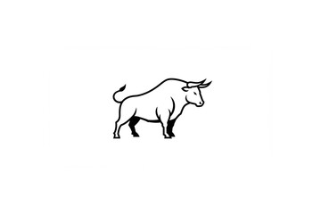 Powerful Bull Logo Design Scalable for Branding and Print a Strong Symbol of Strength and Finance