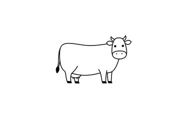 Adorable Cartoon Cow Design Perfect for Branding Farm Products Childrens Books or Cute Logo Creation