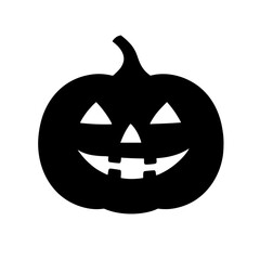 a black silhouette of a pumpkin with an evil look on its face black, face, halloween pumpkin, icon, pumpkin, silhouette , Generative art.