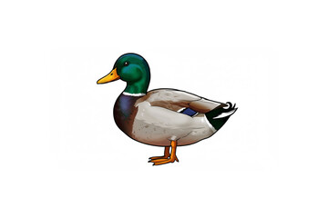 Obraz premium A detailed Mallard duck design perfect for logos branding nature projects and wildlife illustrations needing a high quality scalable graphic
