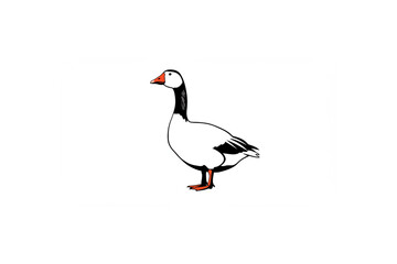 Elegant Snow Goose Line Art Design perfect for branding logos icons and scalable graphic projects offering a clean aesthetic suitable for various applications.