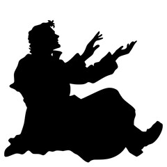 a black silhouette of a woman on a white background black, man, silhouette, woman , Generative art.