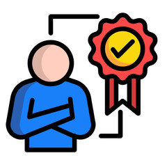 Trusted Leader  Icon Element For Design	