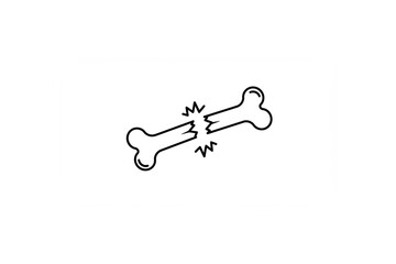 Broken Bone Icon Design Perfect for Medical Logos Branding and Healthcare Applications