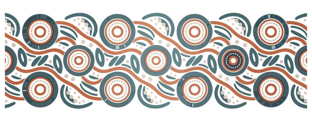 Abstract aboriginal inspired seamless pattern design
