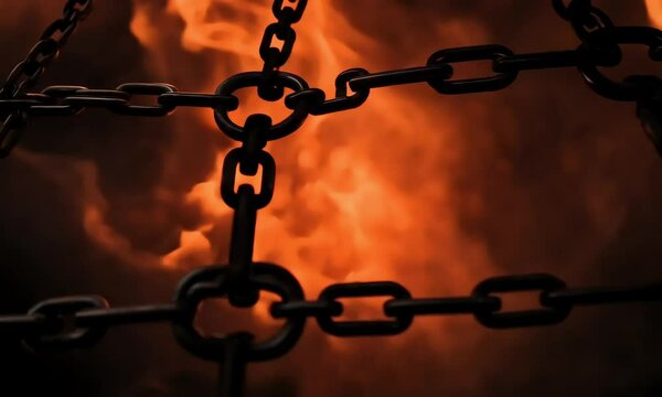 Heavy Metal Chain VJ Loop - Industrial Grunge Motion Background
