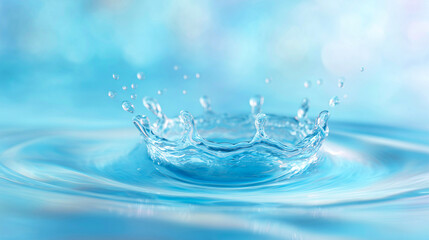 水滴が跳ねる瞬間を捉えた清涼感あふれるクラウン（美容・コスメ・ビジネス・自然）