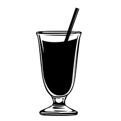 a cocktail in a glass with a straw icon in black style on a white background black, cocktail, drink, glass, icon, silhouette, straw, style , Generative art.