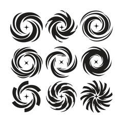 Abstract Spirals Vortex Swirl Vector Illustration