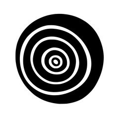Naklejka premium a symbol of a spiral in a black circle black, circle, icon, spiral, symbol, white , Generative art.