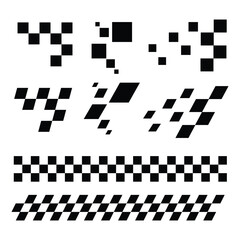 Race Checkered Flag Pattern Vector Illustration