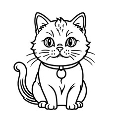 Obraz premium 座っている猫｜Sitting Cat