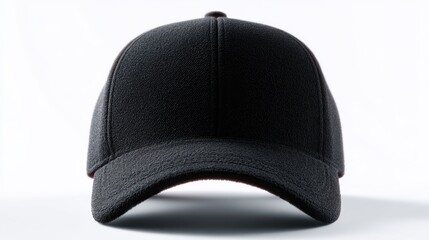 Hat mockup with detailed texture, centered on white backdrop