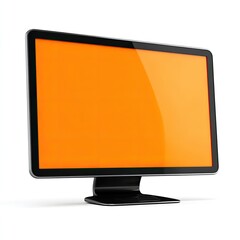 Modern monitor with orange screen