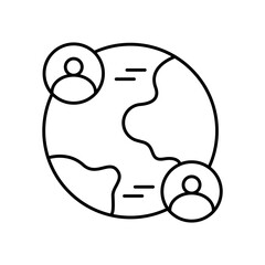Network Line Vector Symbol