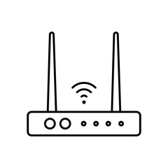 Router Network Line Vector Symbol