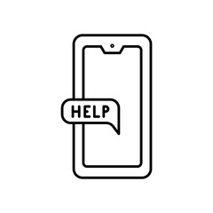 Help and Support Line Icon