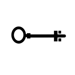 a black silhouette of a key on a white background black, icon, key, silhouette, symbol 