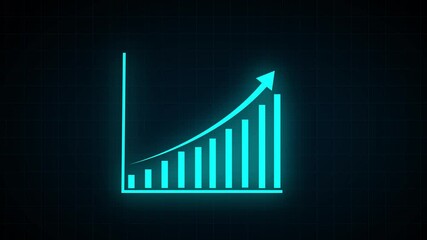 Business growth concept in graph chart showing marketing sales profit increasing to future target . growing business concept.4k video - Powered by Adobe